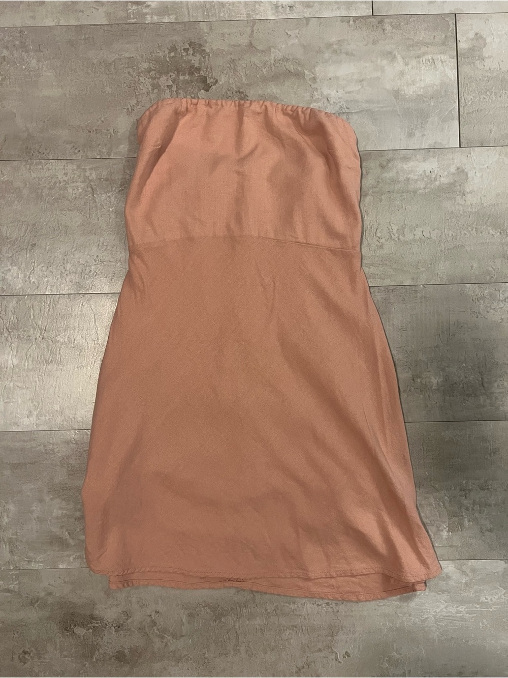 La Hearts Peach Strapless Mini Dress
